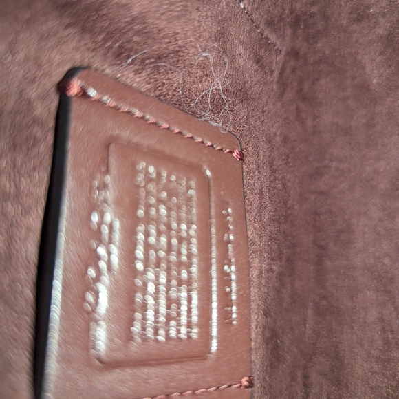 Coach Ellen Metallic Crimson Linear Quilting Nappa Leather Crossbody Bag VGUC - Picture 7 of 16